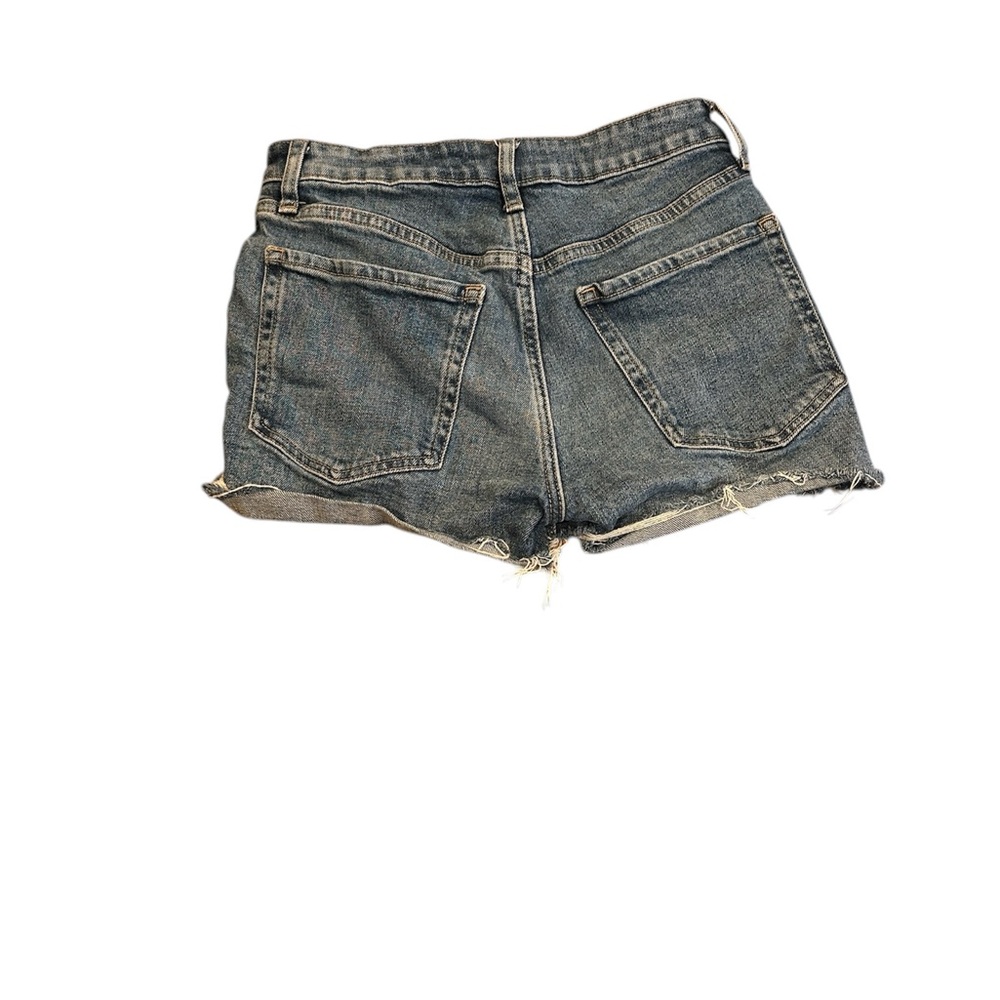 OG Short High Rise Denim Distressed Women Shorts - Picture 2 of 2